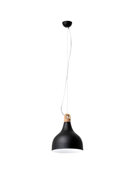 Lampadario moderno da cucina attacco E27 con dettaglio in legno