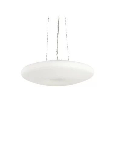 Ideal Lux Glory SP3 D50 lampadario moderno per soggiorno in vetro bianco soffiato e acidato E27 60W