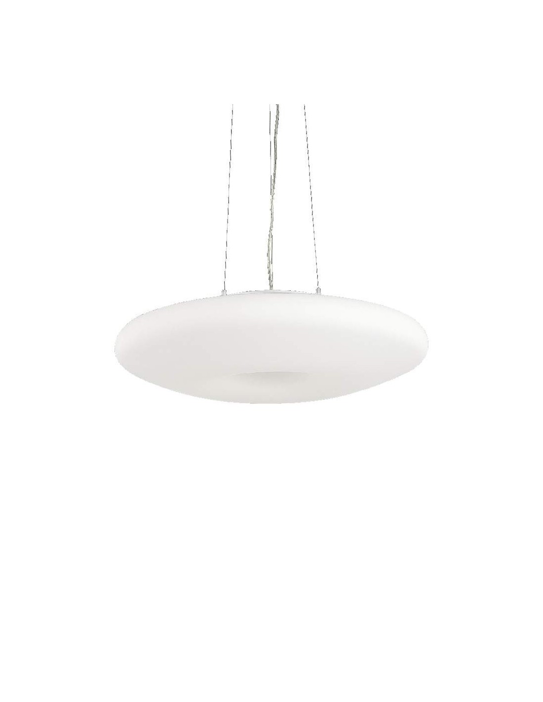 Ideal Lux Glory SP3 D50 lampadario moderno per soggiorno in vetro bianco soffiato e acidato E27 60W