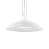 Ideal Lux Lena SP3 D74 : lustre moderne en verre blanc, E27, 60 W