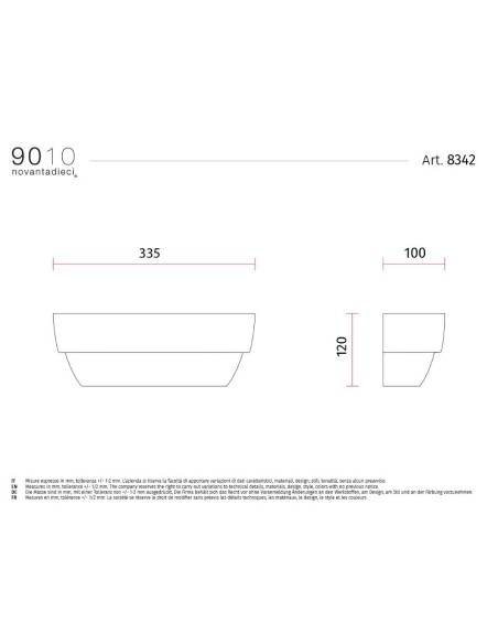 9010 8342 applique da parete doppia emissione