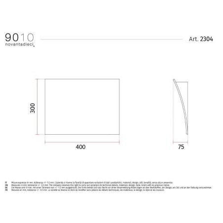 9010 2304 applique da parete