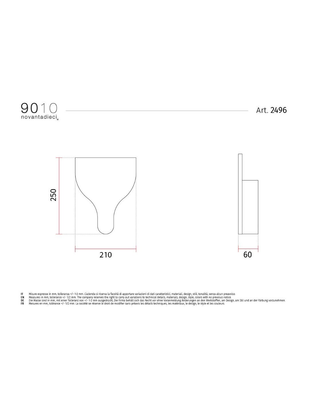 9010 2496 applique led design