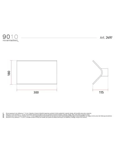 9010 2497 applique di design doppia emissione