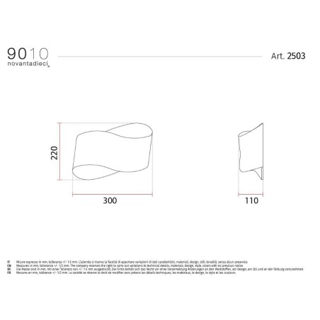 9010 2503 applique di design doppia emissione