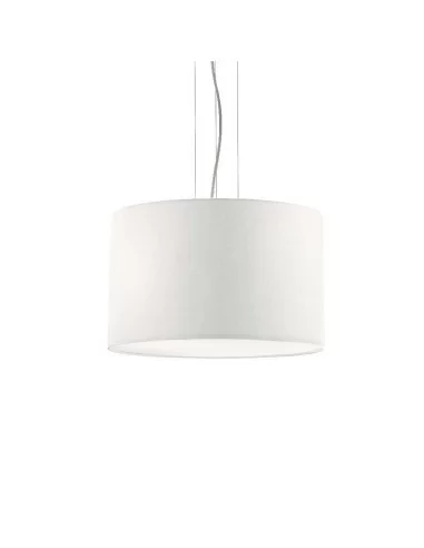 Ideal Lux Wheel SP3 lampadario moderno per soggiorno con paralume in Pvc rivestito in tessuto E27 60W