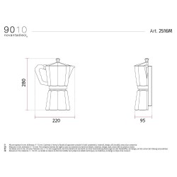 9010 2516M MOKA applique di design ceramica