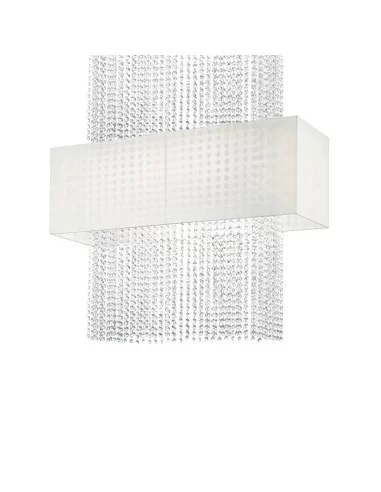Ideal Lux Phoenix SP5 lampadario moderno design con paralume in tessuto E27 60W