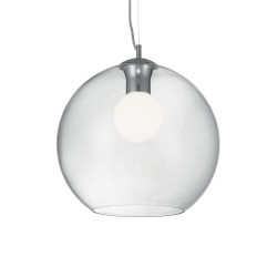 Ideal Lux Nemo SP1 D40, lustre suspendu en verre soufflé, E27, 60 W