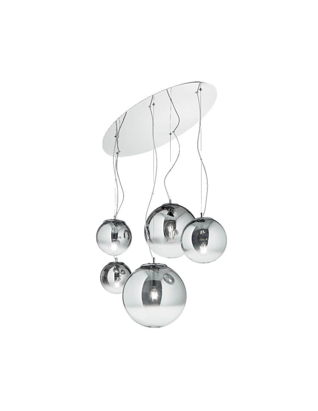 Ideal Lux Mapa SP5 lampadario sospensione moderno in vetro soffiato E27 60W