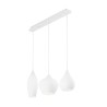 Ideal Lux Soft SP3 : lustre moderne de cuisine en verre soufflé, E14, 40 W