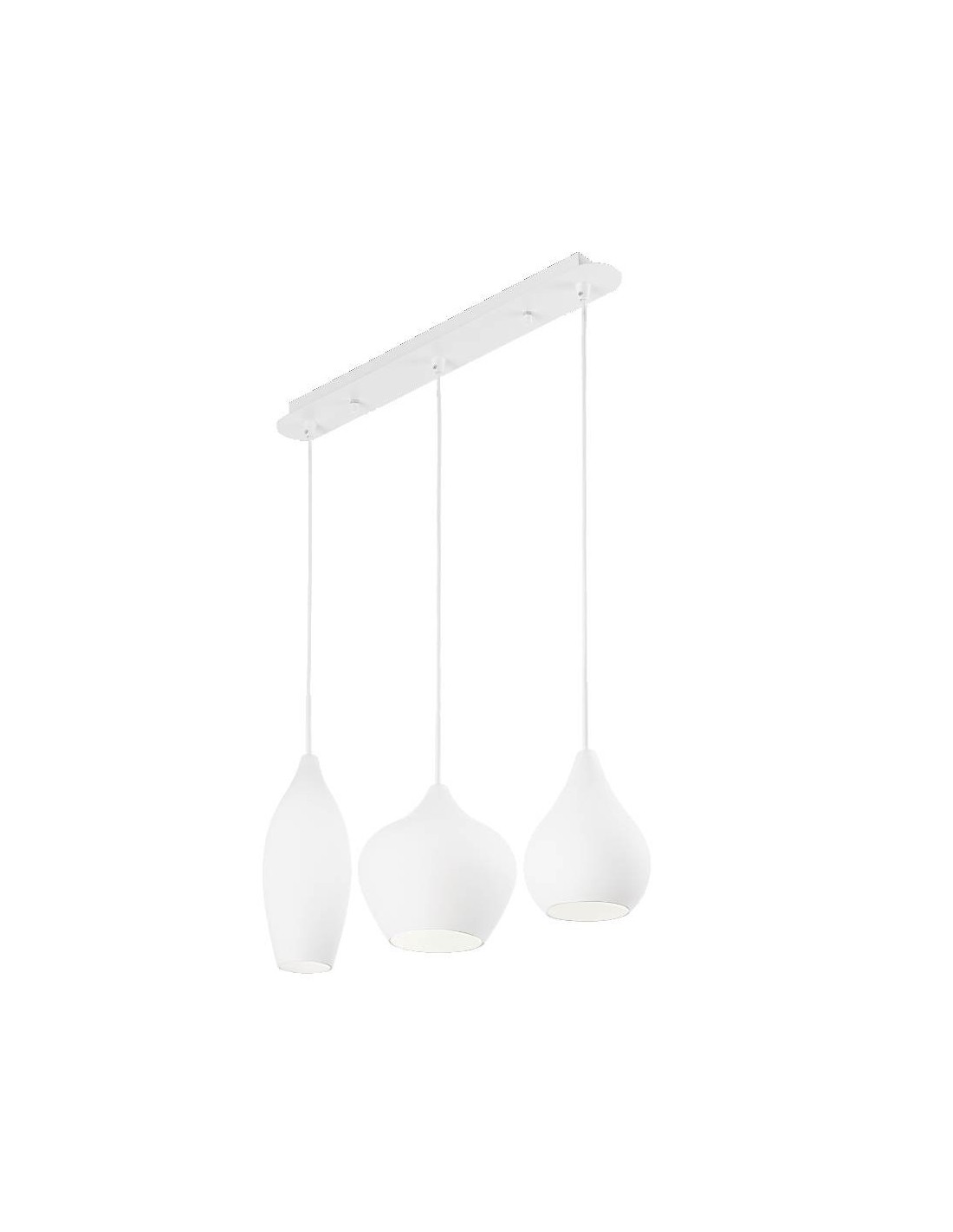 Ideal Lux Soft SP3 lampadario moderno da cucina in vetro soffiato E14 40W