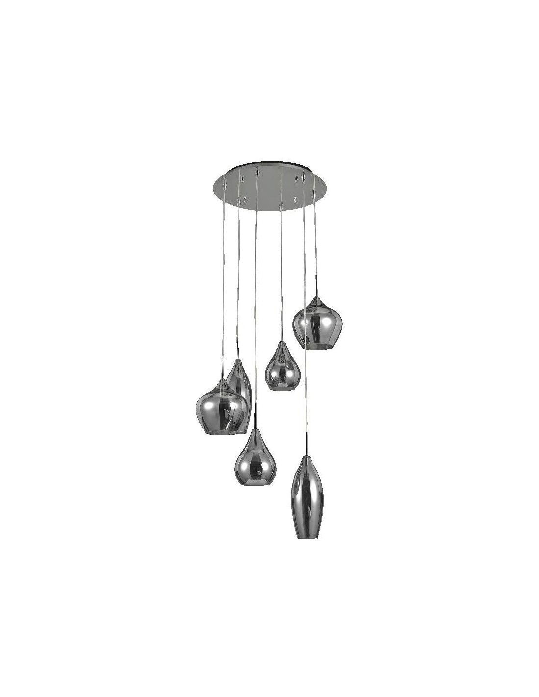 Lustre moderne Ideal Lux Soft SP6 à 5 lumières pour la cuisine