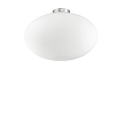 Ideal Lux Candy PL1 D40  plafoniera moderna in vetro soffiato bianco E27 60W