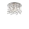 Ideal Lux Moonlight PL12 : plafonnier avec pendants en cristal, plafonnier de toit, plafonnier de plafond