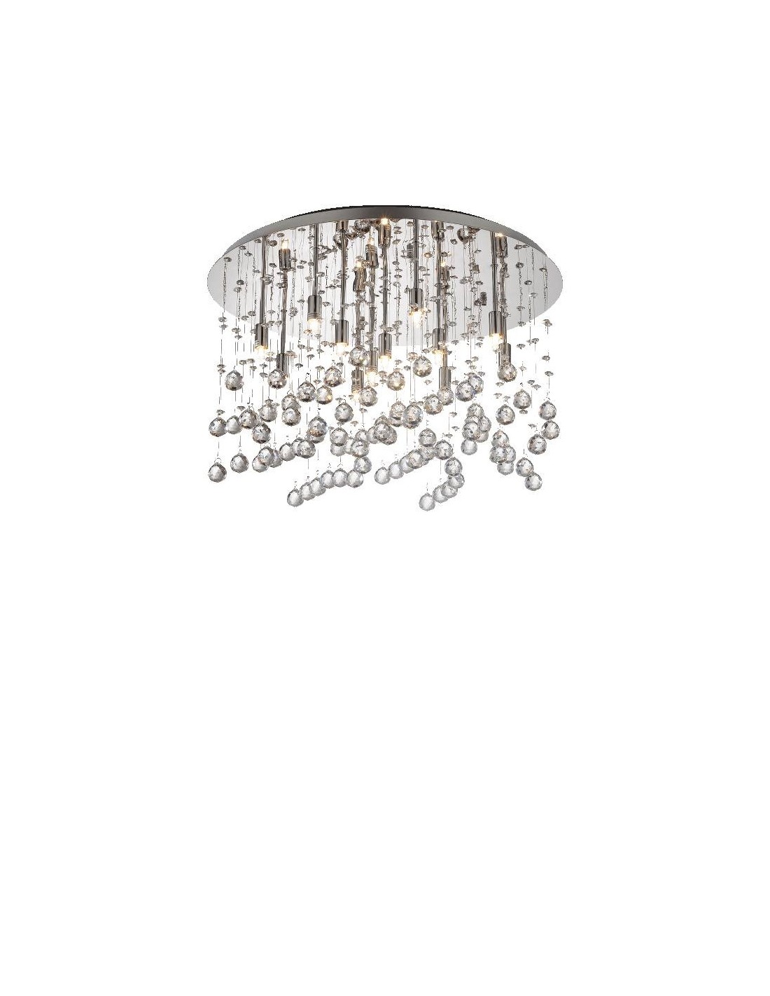 Ideal Lux Moonlight PL12 : plafonnier avec pendants en cristal, plafonnier de toit, plafonnier de plafond