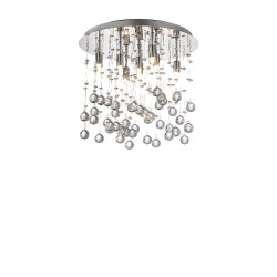 Ideal Lux Moonlight PL8 plafoniera moderna per salone in cristallo molato G9