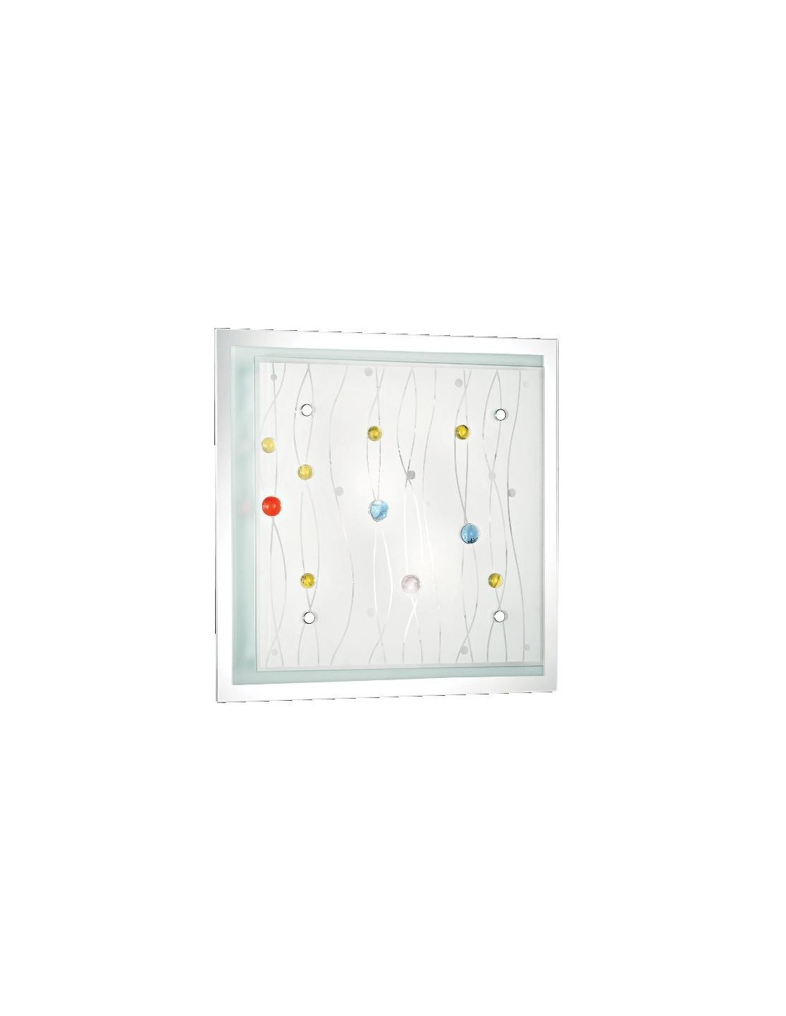 Ideal Lux Ocean PL2 : plafonnier au design moderne pour le salon, E27, 60 W
