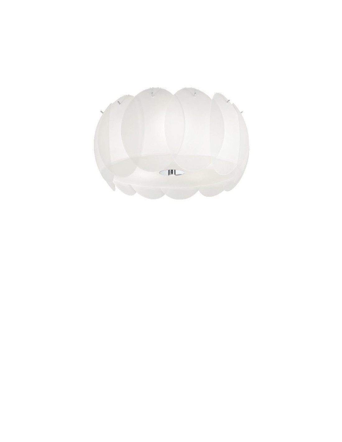 Ideal Lux Ovalino PL5 plafoniera moderna design in vetro E27 60W