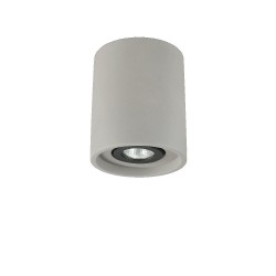 Ideal Lux Oak PL1 Round : plafonnier de bureau avec diffuseur en plâtre ou en béton, culot GU10, 35 W