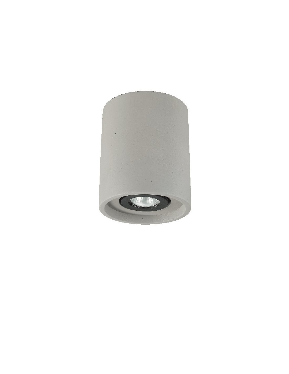 Ideal Lux Oak PL1 Round Lampada da soffitto per ufficio con diffusore in gesso o cemento GU10 35W