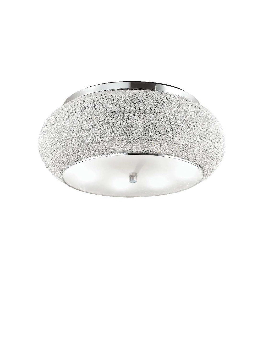 Ideal Lux Pashà PL14 plafoniera classica per soggiorno in cristallo molato E14 40W