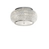 Ideal Lux Pashà PL6 lampada da soffitto classica per soggiorno in cristallo molato E14 40W