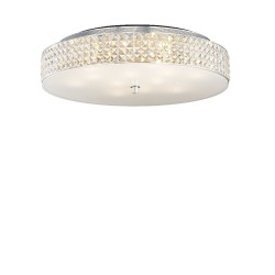 Ideal Lux Roma PL12 plafoniera moderna elegante per soggiorno moderno con elementi in cristallo G9