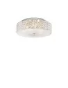 Ideal Lux Roma PL6 plafoniera elegante per soggiorno con elementi in cristallo G9