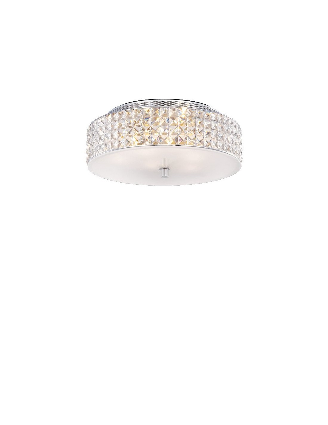 Ideal Lux Roma PL6 plafoniera elegante per soggiorno con elementi in cristallo G9