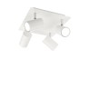 Ideal Lux Spot PL4 : plafonnier à 4 spots avec diffuseurs orientables GU10