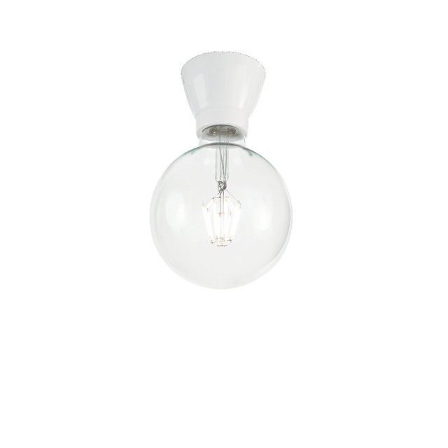 Ideal Lux Winery PL1 plafoniera con lampadina sostituibile, plafoniera soffitto con lampadina, plafoniera lampadina a vista