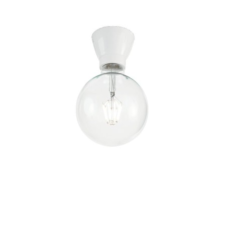 Ideal Lux Winery PL1 : plafonnier avec ampoule remplaçable, plafonnier de plafond avec ampoule, plafonnier à ampoule apparente