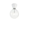 Ideal Lux Winery PL1 : plafonnier avec ampoule remplaçable, plafonnier de plafond avec ampoule, plafonnier à ampoule apparente