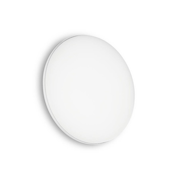 Ideal Lux Mib PL Round : plafonnier LED en plastique opale pour l'extérieur