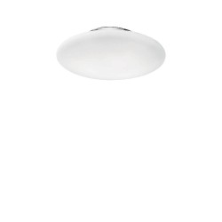 Ideal Lux Smarties PL1 D33 : plafonnier moderne en verre, E27, 60 W
