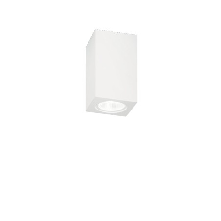 Ideal Lux Tower PL1 Square plafoniera squadrata con corpo luce in gesso GU10