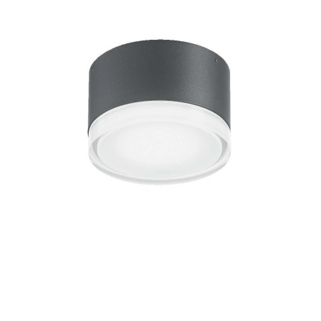 Ideal Lux Urano PL1 Small : plafonnier d'extérieur en aluminium peint GX53