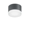 Ideal Lux Urano PL1 Small : plafonnier d'extérieur en aluminium peint GX53