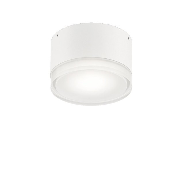 Ideal Lux Urano PL1 Small : plafonnier d'extérieur en aluminium peint GX53