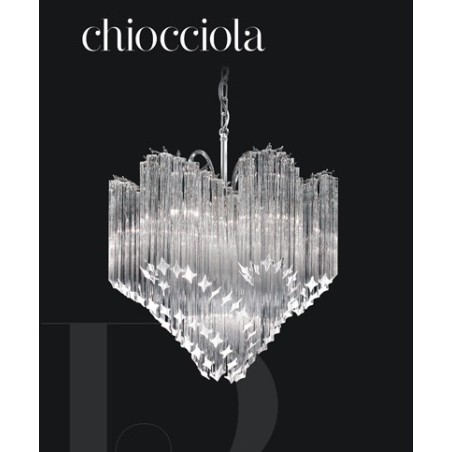 Novaresi Chiocciola/40 Lampadario in vetro