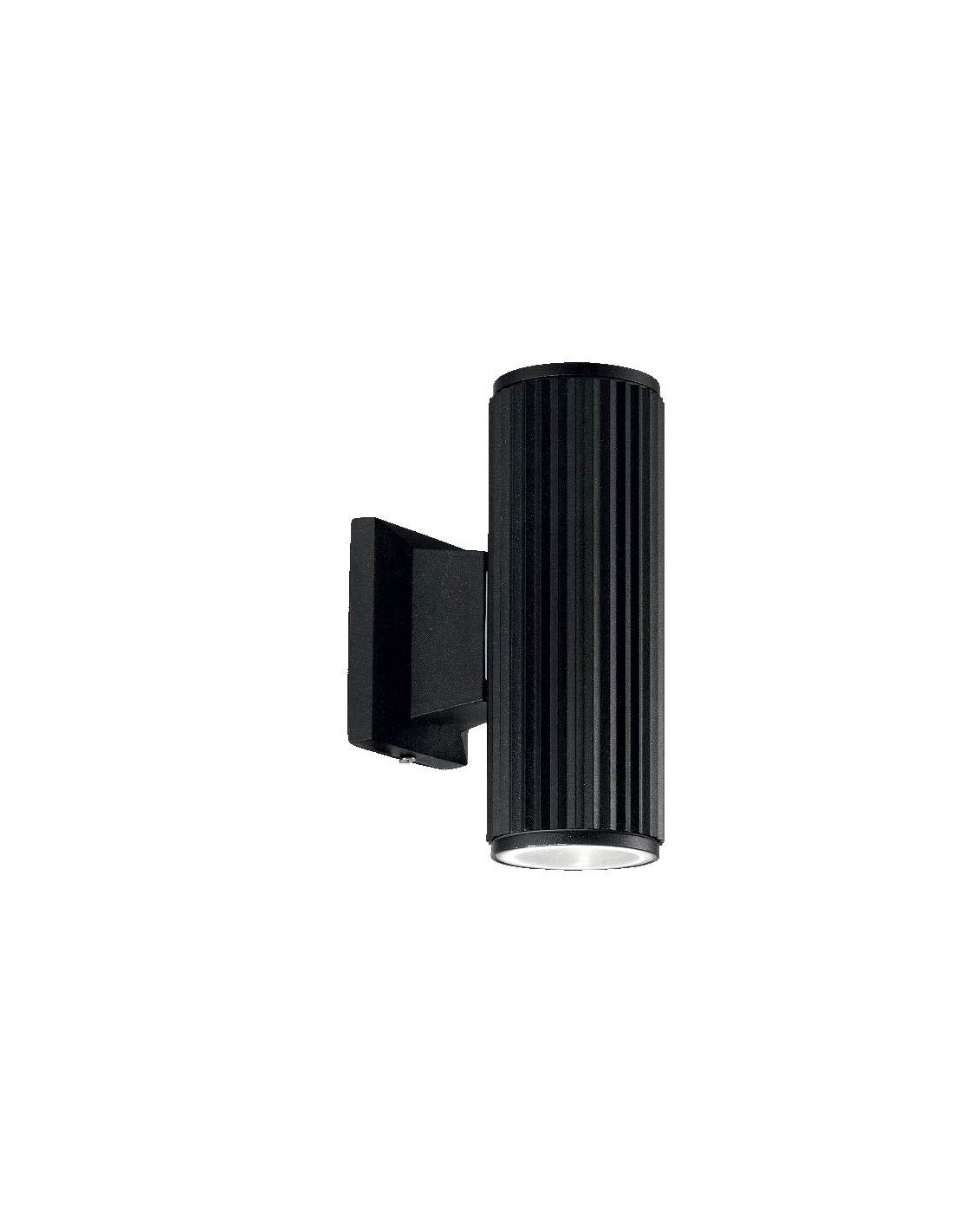 Ideal Lux Base AP2 : applique murale d'extérieur en aluminium avec double diffuseur, GU10, 28 W
