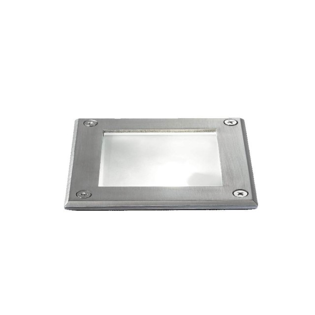 Ideal Lux Park PT1 Square : spot encastrable au sol ou mural avec diffuseur en PVC, G9, 15 W