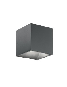 Ideal Lux Rubik AP1 applique da parete per esterni led dalla forma cubica color antracite