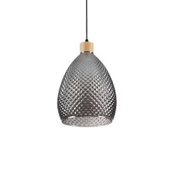 Ideal Lux Bergen-1 SP1 lampadario in vetro soffiato colore fumè E27 60W