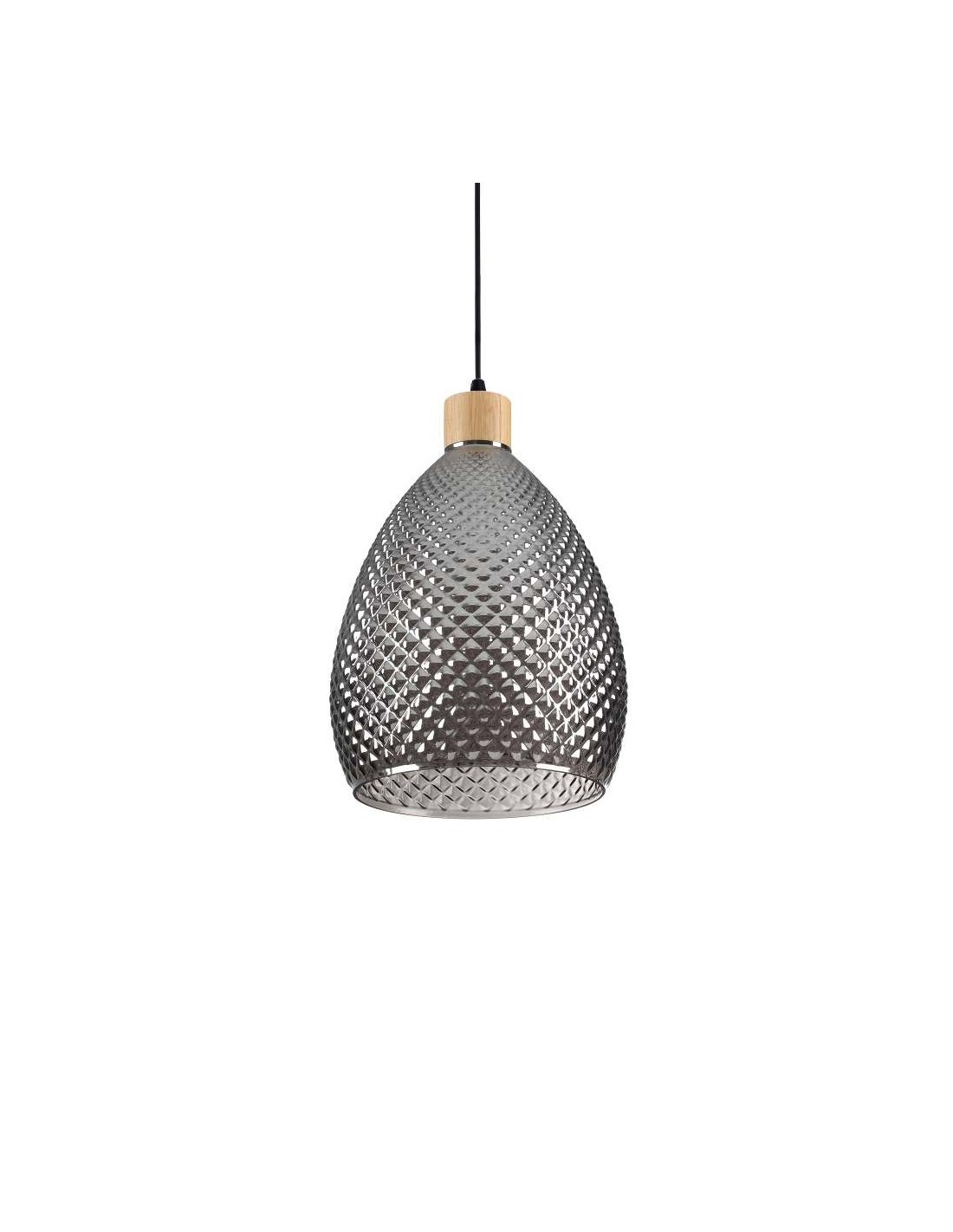 Ideal Lux Bergen-1 SP1 lampadario in vetro soffiato colore fumè E27 60W