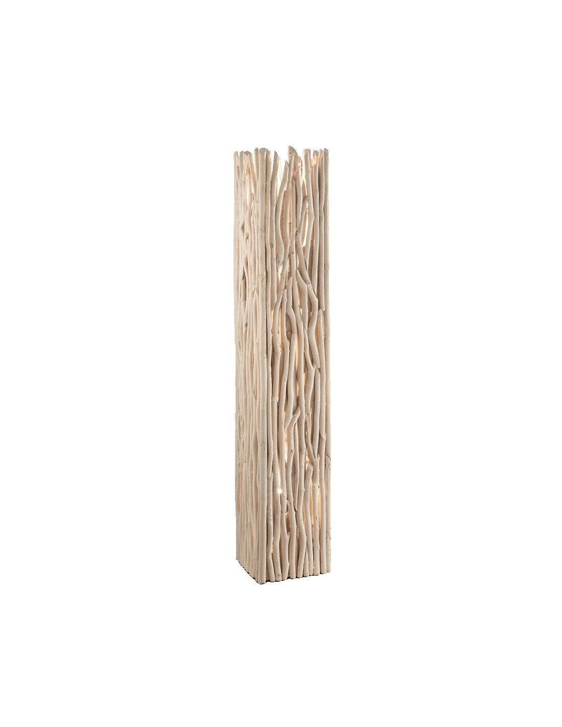 Ideal Lux Driftwood PT2 luce da terra in legno naturale E27 60W