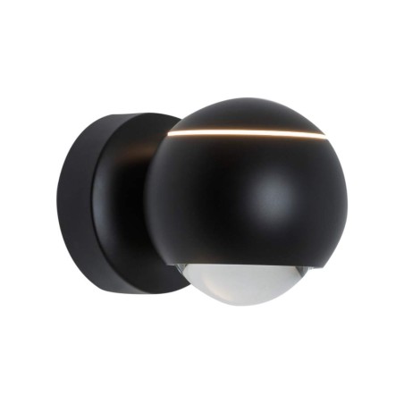 Rossini iGLOO applique orientabile da parete 5W nero-oro lucido, applique specchio tondo, applique faretti orientabili.