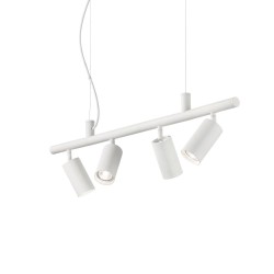 Ideal Lux Dynamite SP4 : lustre moderne à LED pour cuisine, culot GU10