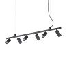 Ideal Lux Dynamite SP6 : lustre moderne à LED pour cuisine, culot GU10
